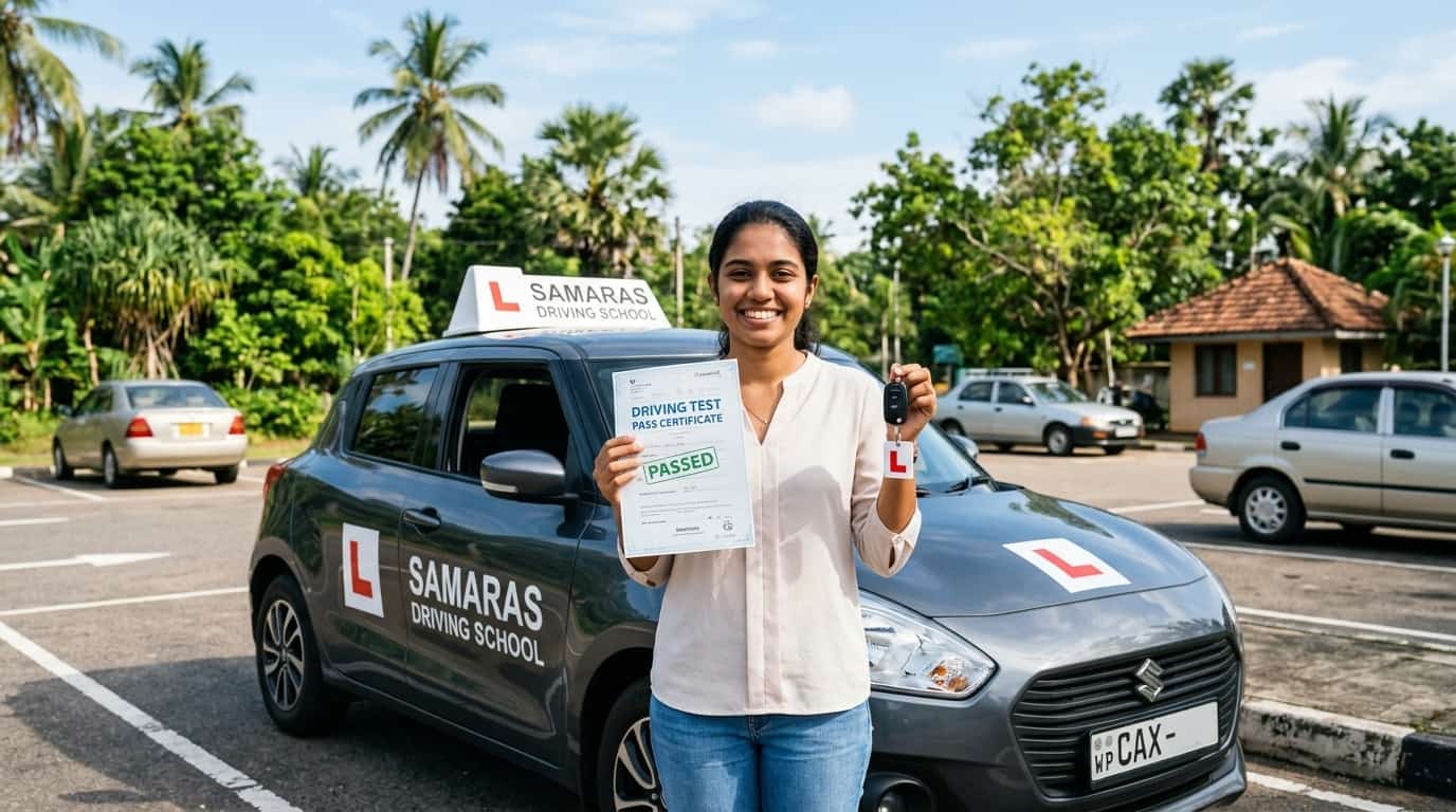 Proud Student Passing Driving License Test